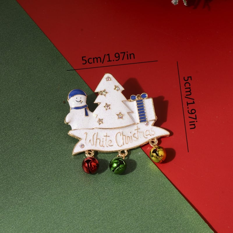 Καρφίτσα με χιονάνθρωπο σε καρτούν, κράμα ψευδάργύρου, ηλεκτροπλατίωση, unisex, καλοκαίρι 2024