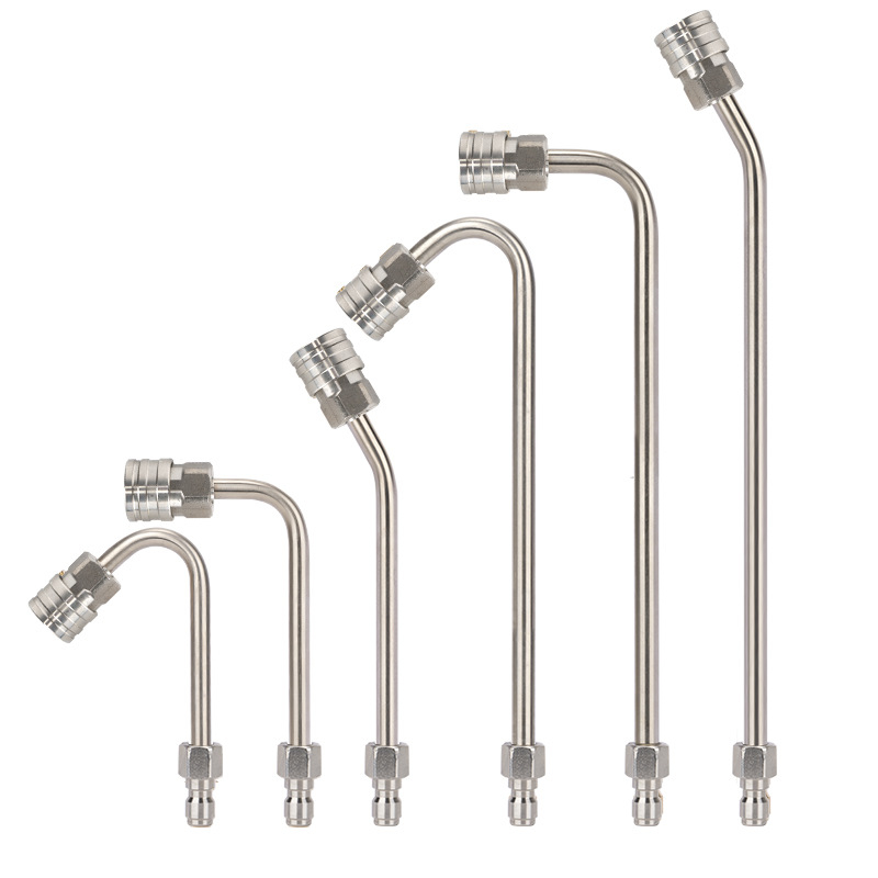 Pistol de înaltă presiune pentru spălat mașini, cu tijă extensibilă și cot de 90°, conexiune rapidă 1/4