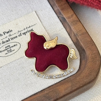 Χειροποίητη γυναικεία καρφίτσα από μείγμα υλικών — στυλ λογοτεχνικό ρετρό, διπλής χρήσης αξεσουάρ για πουλόβερ, μοντέλο 0045