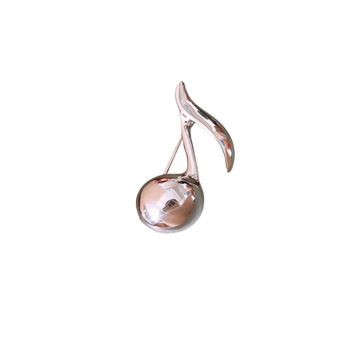 Broš s motivom glazbene note, francuski inspirirani stil laganog luksuza, retro dizajn s osobnošću, nišni dodatak za odijelo | Legura | Električno platiranje | Oblik: Ženski | Funkcija: Poklon | Stil: Osobnostni trend
