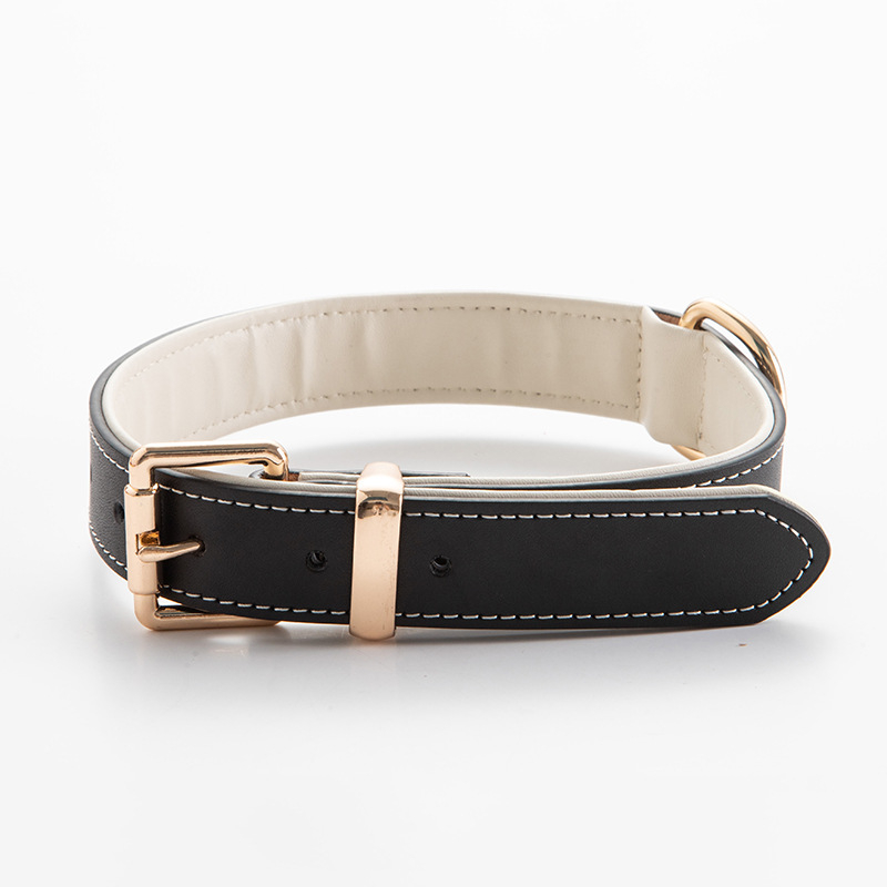 Δερμάτινο κολάρο σκύλου με μοτίβο color-block, μεταλλική αγκράφα, ρυθμιζόμενο, κατάλληλο για όλους τους σκύλους, στυλ ιαπωνικό/κορεάτικο
