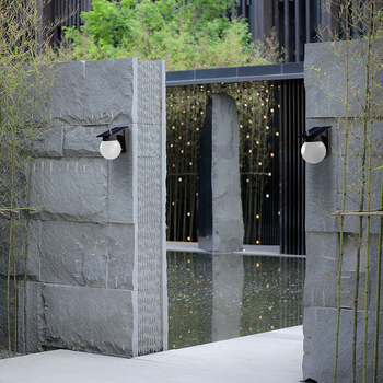 Lampă solară de perete IP65 LED, 2.7W, 6–12h, comutator manual, Sanan LED, formă abstractă, model Night Pearl