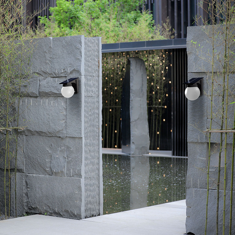 Lampă solară de perete IP65 LED, 2.7W, 6–12h, comutator manual, Sanan LED, formă abstractă, model Night Pearl