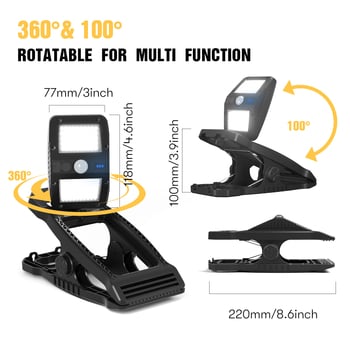 Solarna clip lampica sa senzoru pokreta za vanjske zidove, IP65, 5.5V, trajanje 6–12 sati