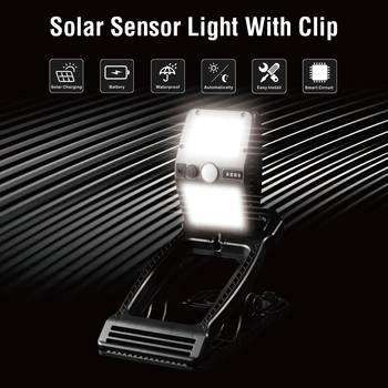 Solarna clip lampica sa senzoru pokreta za vanjske zidove, IP65, 5.5V, trajanje 6–12 sati