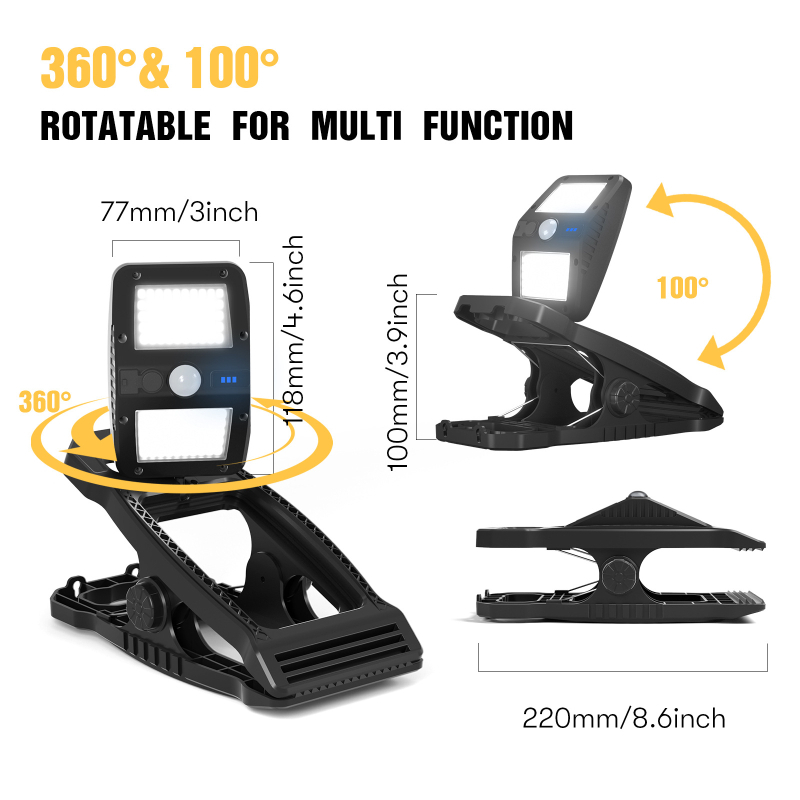 Solarna clip lampica sa senzoru pokreta za vanjske zidove, IP65, 5.5V, trajanje 6–12 sati