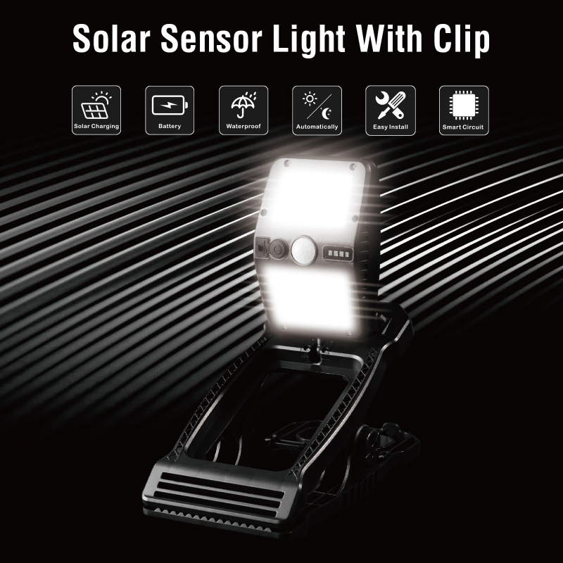 Solarna clip lampica sa senzoru pokreta za vanjske zidove, IP65, 5.5V, trajanje 6–12 sati