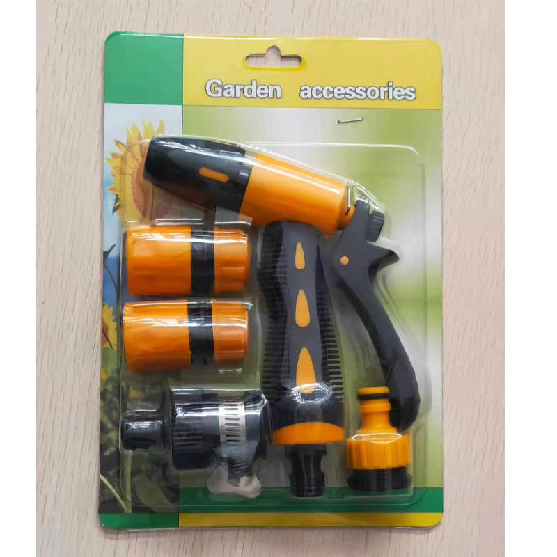 Set pistolă de apă pentru mașină SNJUE, din plastic, 5 piese, model 2053, greutate 0,4 kg, garanție 1 an