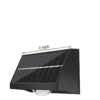 Ηλιακό εξωτερικό τοίχικό φωτιστικό για φράχτη, LED πλακέτα φωτισμού, IP44, 0,2W, 3,7V, διάρκεια λειτουργίας 24–36 ωρών, μοντέλο WL12M-T