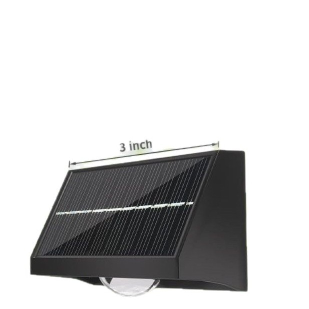 Ηλιακό εξωτερικό τοίχικό φωτιστικό για φράχτη, LED πλακέτα φωτισμού, IP44, 0,2W, 3,7V, διάρκεια λειτουργίας 24–36 ωρών, μοντέλο WL12M-T