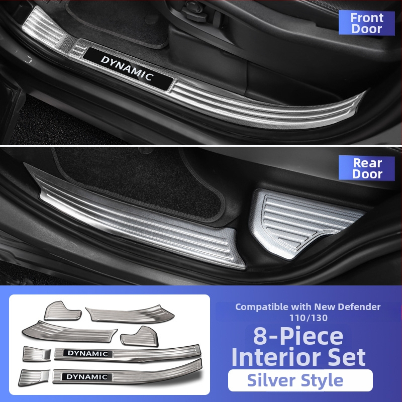 O'dell Nerezové oceľové prahové lišty a pedále pre Land Rover Defender 2020-2026, prispôsobiteľné