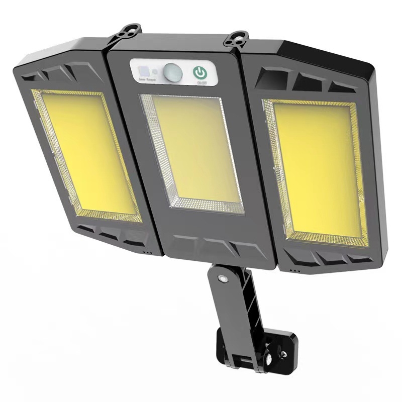 Sklopiva solarna ulična lampa 3-u-1 za vanjsku rasvjetu, s senzorom svjetla, senzorom pokreta i daljinskim upravljačem, IP65 vodootporna LED lampica