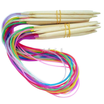 Kružna igla za pletenje od bambusa, karbonizirana, duljina 80 cm