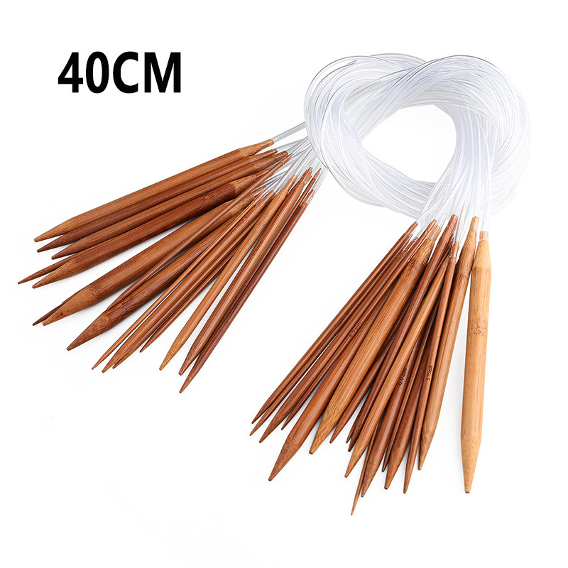 Kružna igla za pletenje od bambusa, karbonizirana, duljina 80 cm