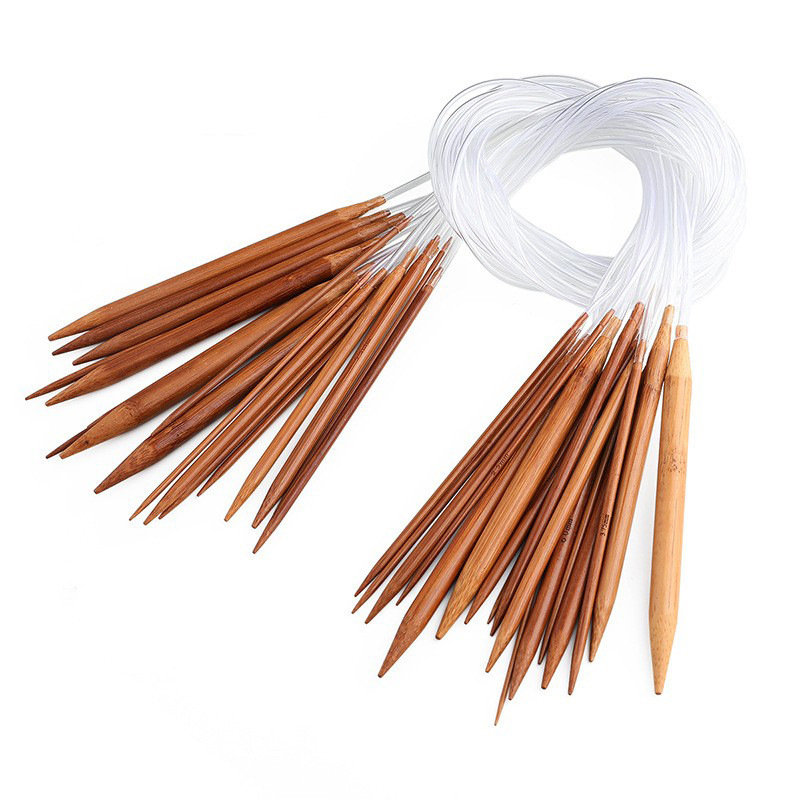 Kružna igla za pletenje od bambusa, karbonizirana, duljina 80 cm