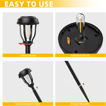 Соларна градинска лампа за вкопаване в тревата – IP65, ABS корпус, 2W LED, 6–12 ч работа, CE сертифицирана