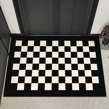 Входна диатомова постелка – клетъчен принт, квадратна форма, персонализируема, ръчно пране