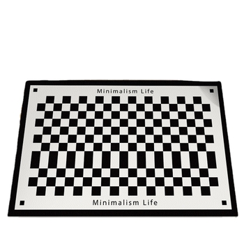 Входна диатомова постелка – клетъчен принт, квадратна форма, персонализируема, ръчно пране