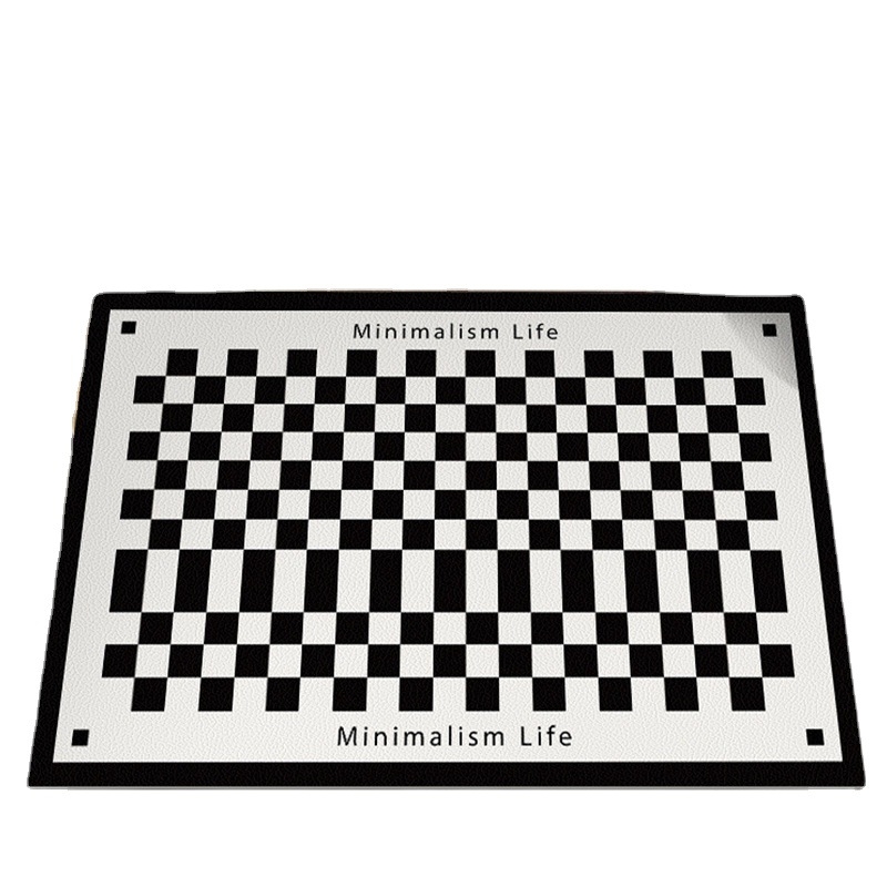 Входна диатомова постелка – клетъчен принт, квадратна форма, персонализируема, ръчно пране