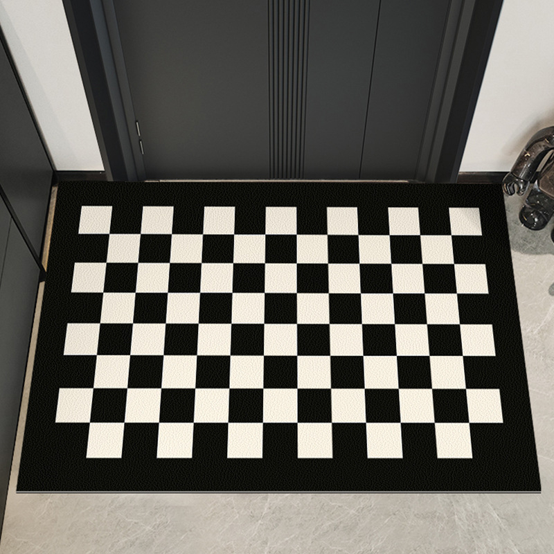 Входна диатомова постелка – клетъчен принт, квадратна форма, персонализируема, ръчно пране