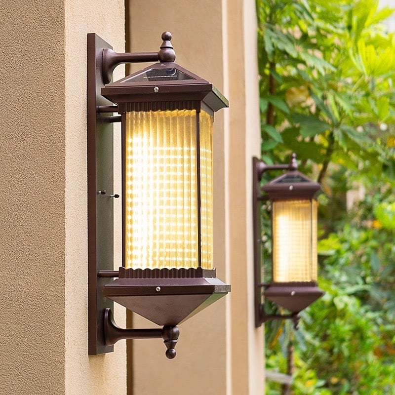 Външна соларна стенна LED лампа, алуминиева конструкция, 6W, 180lm, IP55, 180° лъч