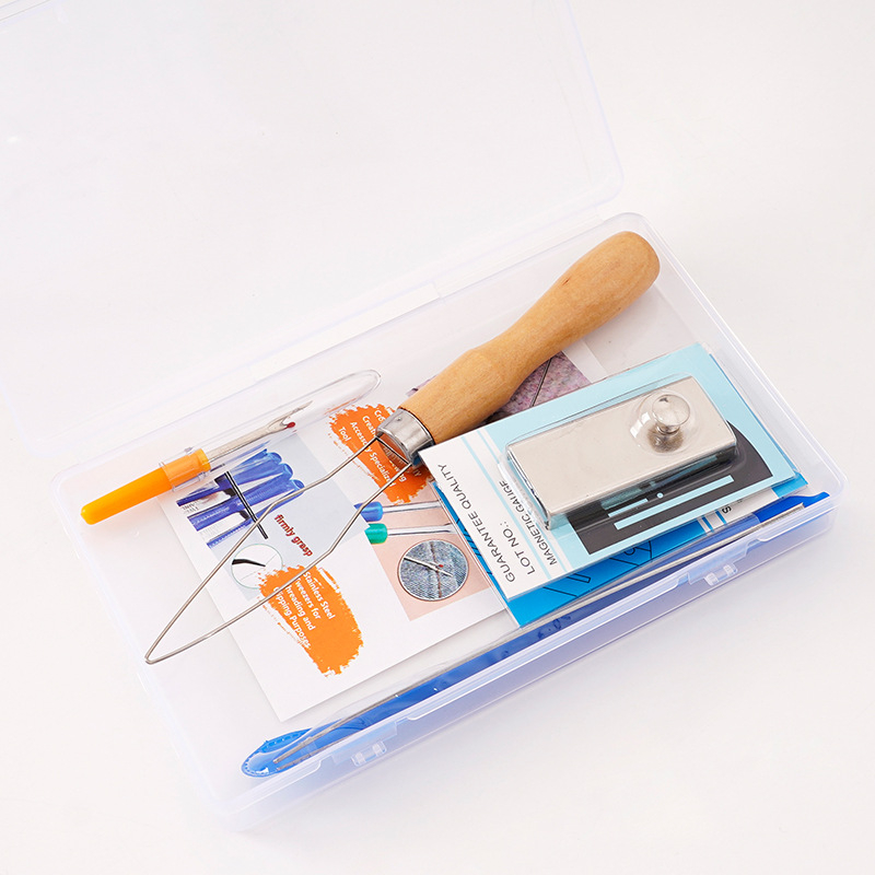 Домакински мултифункционален комплект за шиене с магнитен измервател, пинсета и уред за прокарване на игла — DIY, възможност за частна марка, 100 бр., 149 г