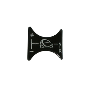 Декоративни стикери за централна конзола за лоста на скоростите Mercedes-Benz Smart 451, силиконов материал, самозалепващи, с печатано лого