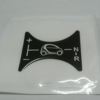 Декоративни стикери за централна конзола за лоста на скоростите Mercedes-Benz Smart 451, силиконов материал, самозалепващи, с печатано лого