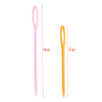 Пластмасова плетена игла за ръчно шиене, с голямо око, за вълна