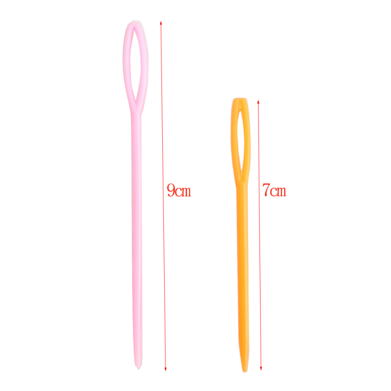 Пластмасова плетена игла за ръчно шиене, с голямо око, за вълна