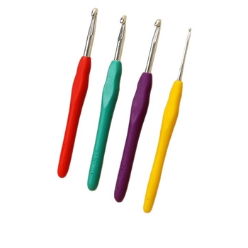 Набор куки за плетене с мека дръжка, нехлъзгащ захват и дебели игли за DIY проекти