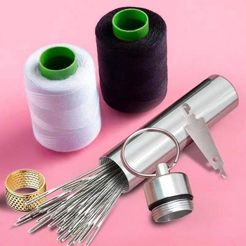Комплект за шиене на ръка с издръжливи шевни конци и шевни игли