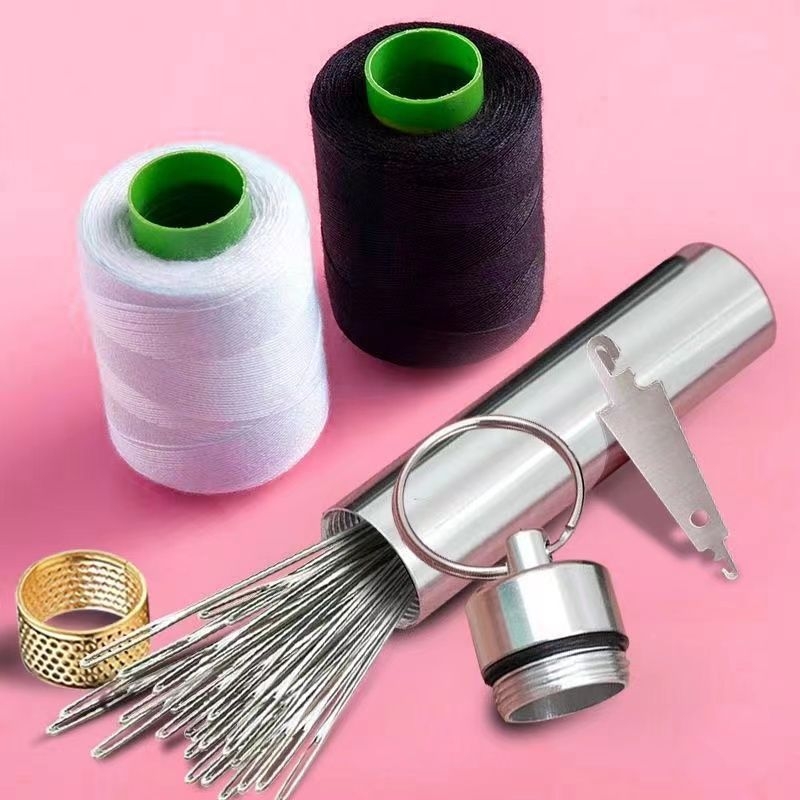 Комплект за шиене на ръка с издръжливи шевни конци и шевни игли