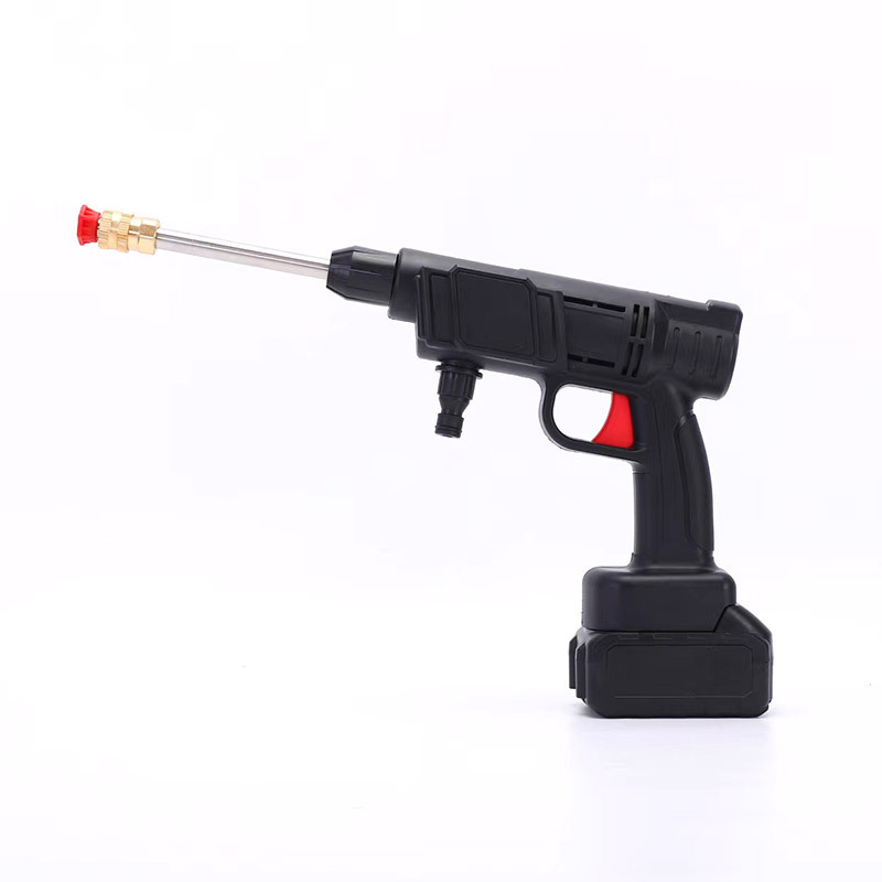 Litij-ionski visokotlačni pištolj za pranje auta s više načina rada, za kućnu upotrebu i zalijevanje cvijeća — tlak 330 kPa, domet raspršivanja 9, ručka od aluminijske legure