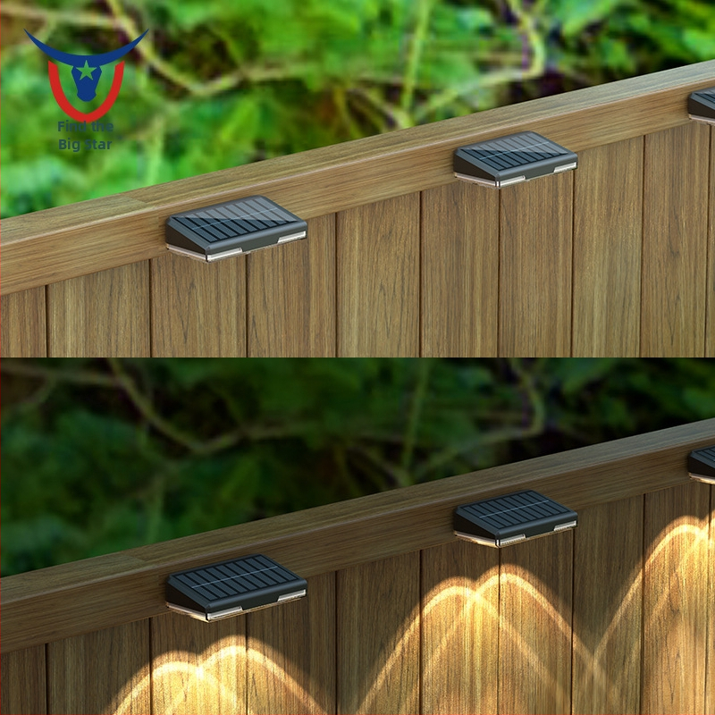 Solárna stenová lampa pre vonkajšie použitie, vodotesná pre dvor a záhrady, IP44, 2 LED, 12 lm, uhol lúča 120°, prevádzka 6–12 h