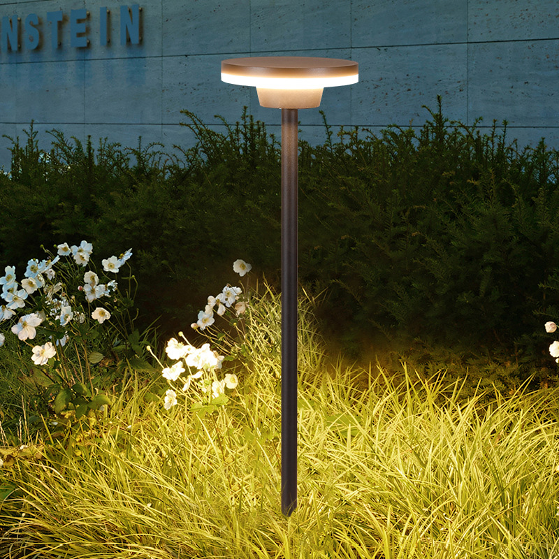 Solarna lampica za dvorište, vodootporna, moderna minimalistička dizajn, model Sy-014, aluminijsko kućište, 12W, kontinuirano osvjetljenje 6–12 sati