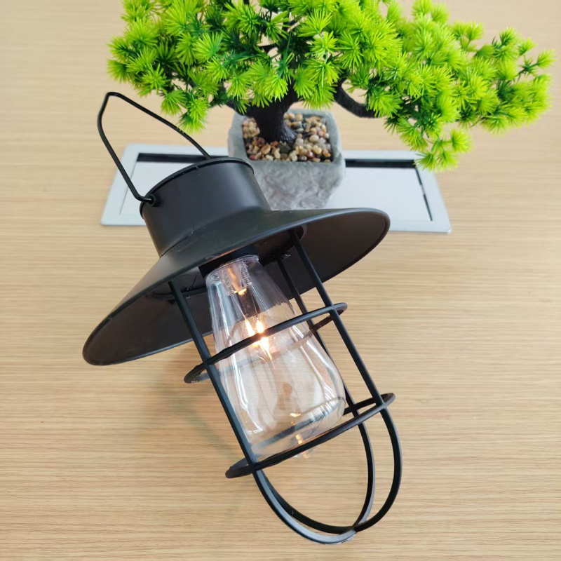 Solarna vrtna lampa, viseća, retro stil za kampiranje, balkon i dvorište – atmosfersko dekorativno osvjetljenje.