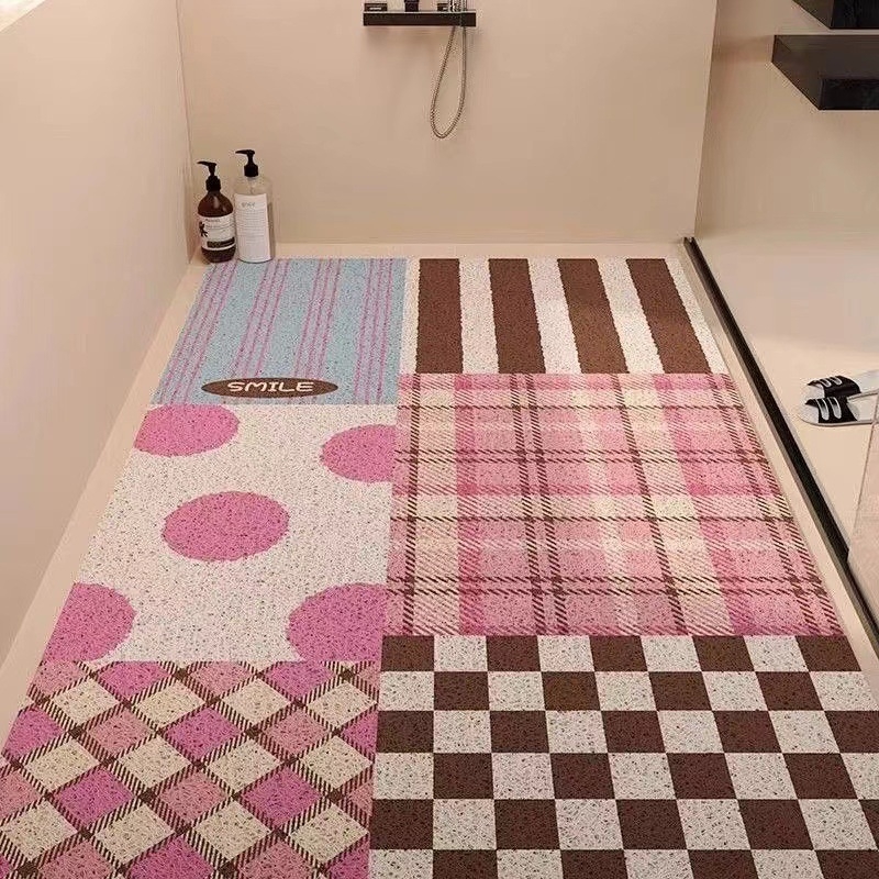 PVC kupaonska prostirka Silk-Loop dizajnom, protuklizna površina, pogodna za djecu i trudnice