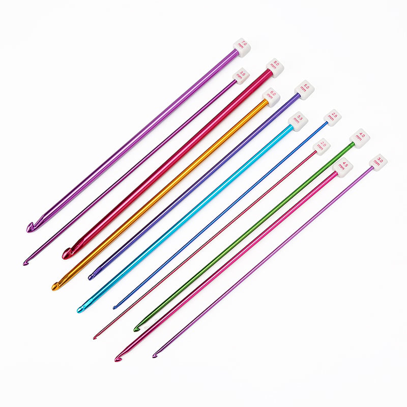 27 cm šareni afgan kukičarski set za pletenje