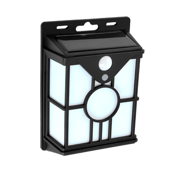 Solarna vanjska zidna svjetiljka s senzorom pokreta za vrt i dvorište, topla svjetlost, 5W, IP65, 220V, trajanje rada 16–24 h