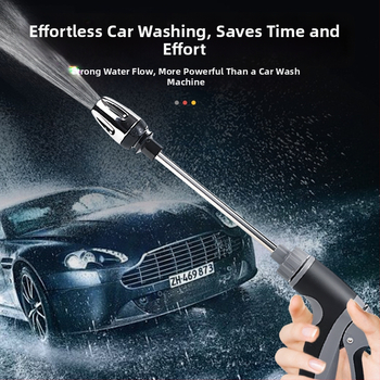 Teleskopická vodná pištoľ na umývanie áut a zalievanie záhrady; kovová tryska; konštrukcia z kovu + ABS; plastová rukoväť; dosah lúča 5–10 m; model Bs-6692