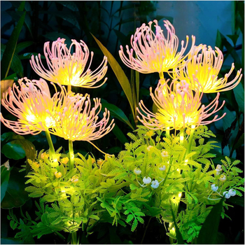 Nova LED solarna zemaljska lampa s umjetnim cvijećem Spider Lily, za vanjsku dvorišnu dekoraciju, ultra jaka svjetiljka za travnjak