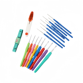 Set za pletenje i kukice – 16 jednokrakih kukica, DIY komplet za pulover, 190 g, pakiranje 100 komada