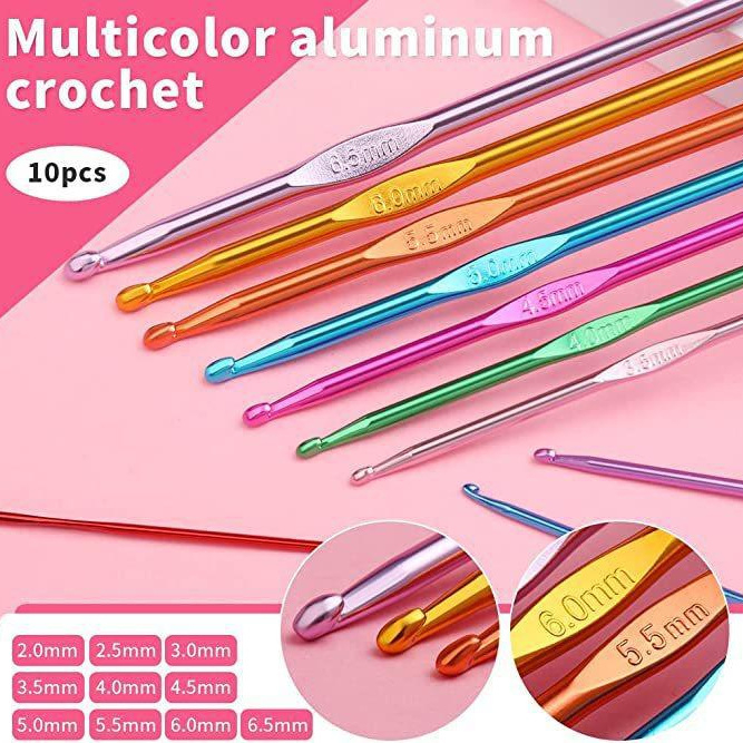 Shang Miko 127-djelni set za kukičanje za početnike – DIY s vunom, komplet alata