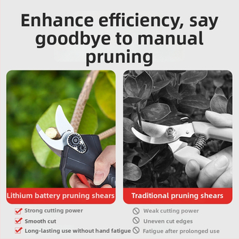 Sara elektrické nožnice na konáre, dobíjateľná lítium batéria, 21V, na ovocné konáre