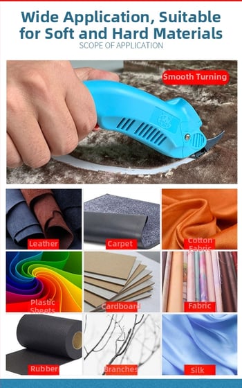 WKC-1 Ηλεκτρικές ψαλίδες για ύφασμα και δέρμα, 35 W, 100-240 V, 6000 στροφές ανά λεπτό, μέγιστη ικανότητα κοπής 8