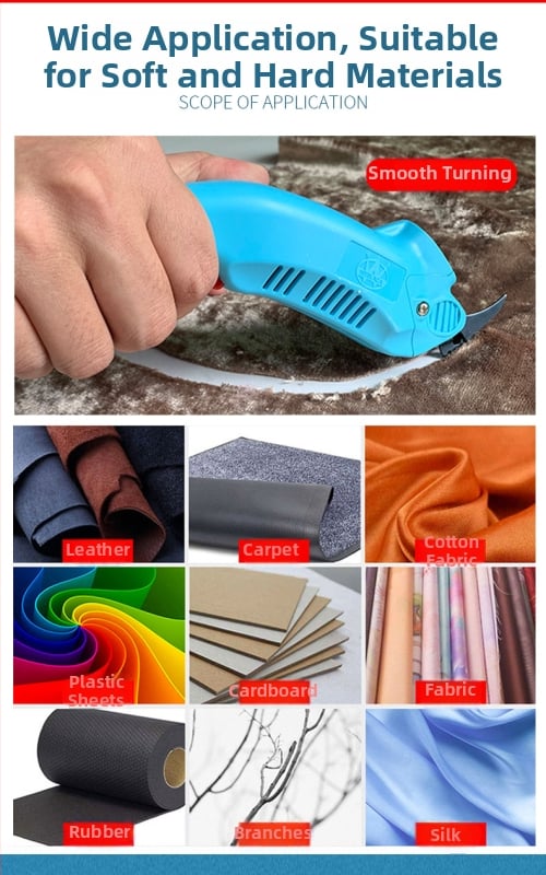 WKC-1 Ηλεκτρικές ψαλίδες για ύφασμα και δέρμα, 35 W, 100-240 V, 6000 στροφές ανά λεπτό, μέγιστη ικανότητα κοπής 8