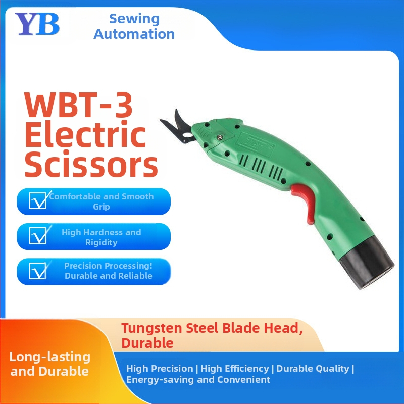 WBT elektrické nožnice na látky a kožu, ručné, s kladivovou funkciou, AC napájanie, 100-240V