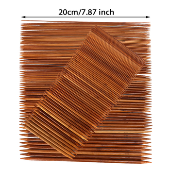 Set za pletenje s dvostrukim vrhovima, drvene karbonizirane, DIY KN024, 60 komada