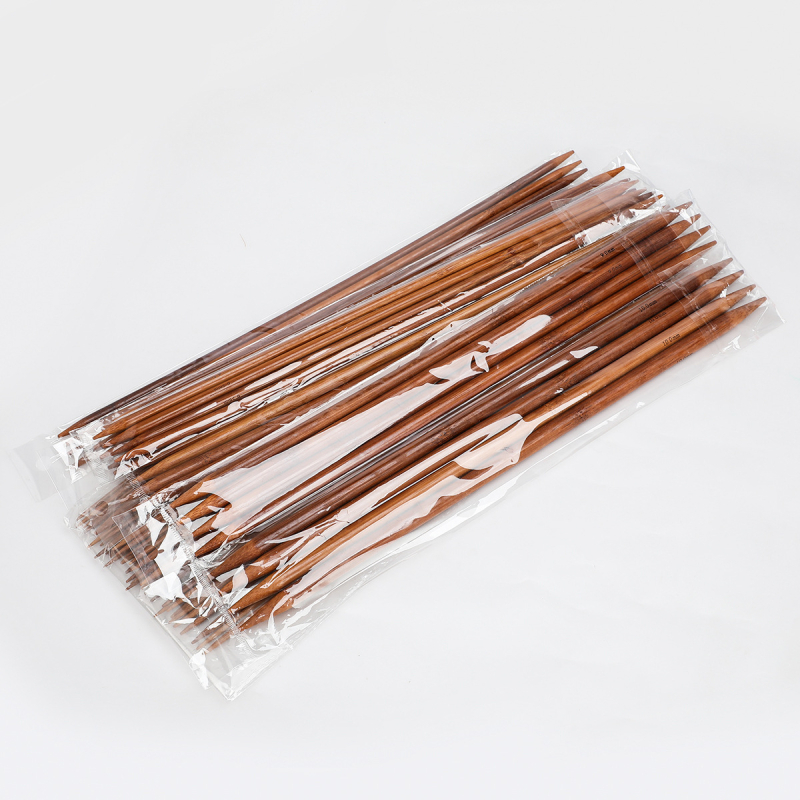 Set za pletenje s dvostrukim vrhovima, drvene karbonizirane, DIY KN024, 60 komada